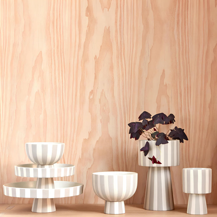 Contemporary Striped Pedestal