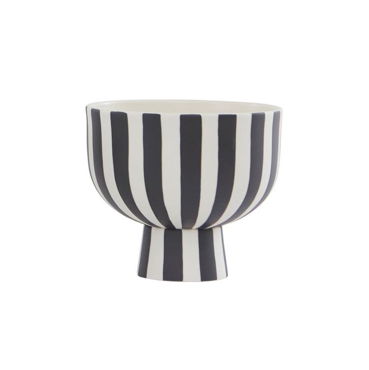 Noir Stripe Dessert Bowl